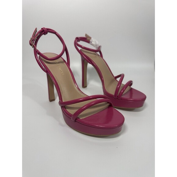 New BCBG KENDI VIVA STRAPPY PINK WOMEN'S HEELS Size 7 - Picture 1 of 15